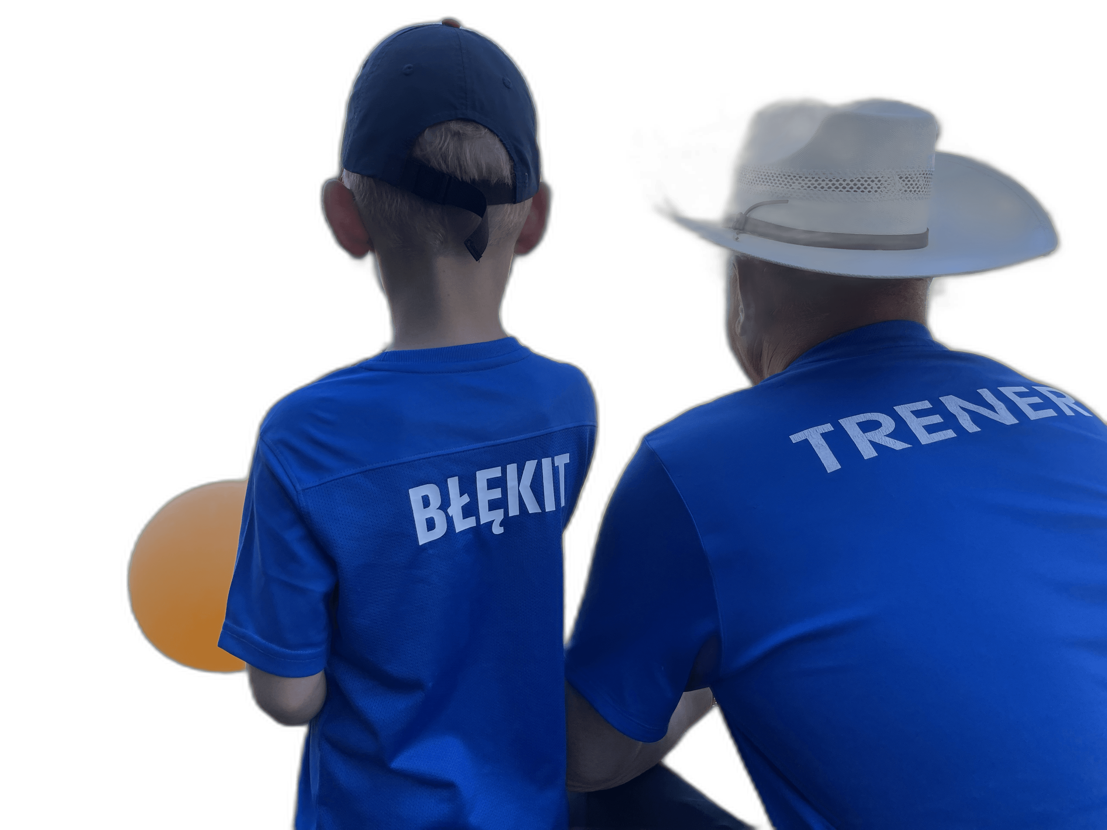 Trener Marek Trzópek z zawodnikiem